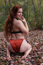 Load image into Gallery viewer, Kristal Kitty - Classic Satin Autumn String Bikini - S
