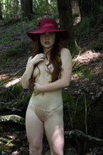 Load image into Gallery viewer, Krystal Kitten - Beige Satin String Bikini  S
