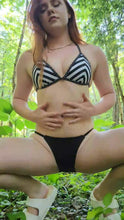 Load image into Gallery viewer, Krystal Kitten - Black Satin String Bikini - Video - S
